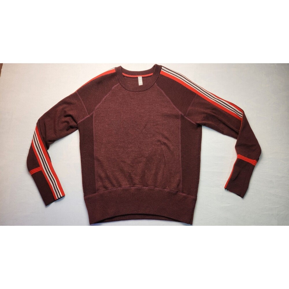 Athleta Canyon Color block Sweater SZ Small Athletica Stripe Long Sleeve Shirt